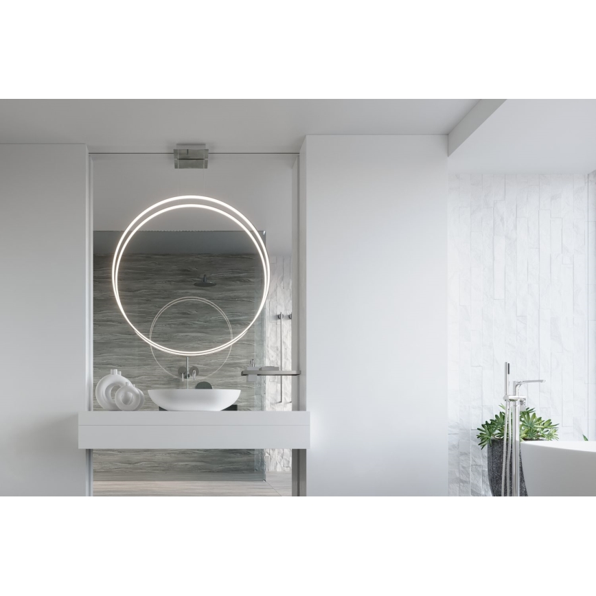 Thoro TH.249 - Lampadario LED a sospensione con filo RIO LED/50W/230V CRI 90 4000K diametro 78 cm cromo lucido