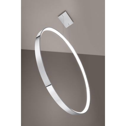 Thoro TH.249 - Lampadario LED a sospensione con filo RIO LED/50W/230V CRI 90 4000K diametro 78 cm cromo lucido