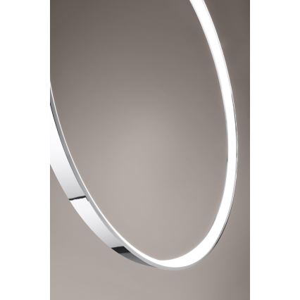 Thoro TH.249 - Lampadario LED a sospensione con filo RIO LED/50W/230V CRI 90 4000K diametro 78 cm cromo lucido