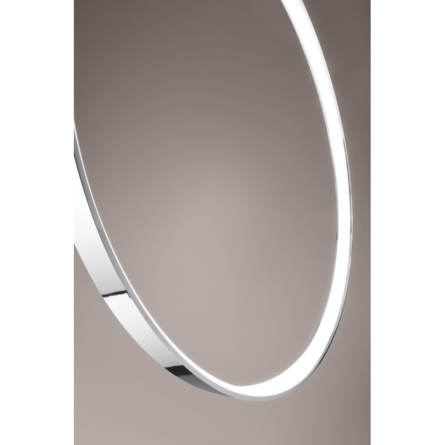 Thoro TH.249 - Lampadario LED a sospensione con filo RIO LED/50W/230V CRI 90 4000K diametro 78 cm cromo lucido