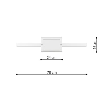Thoro TH.249 - Lampadario LED a sospensione con filo RIO LED/50W/230V CRI 90 4000K diametro 78 cm cromo lucido
