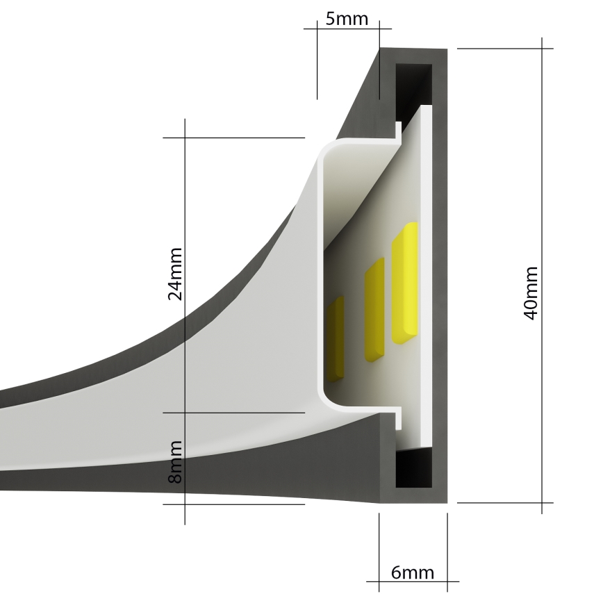 Thoro TH.249 - Lampadario LED a sospensione con filo RIO LED/50W/230V CRI 90 4000K diametro 78 cm cromo lucido