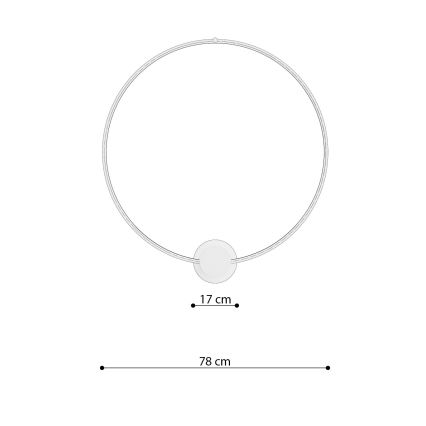 Thoro TH.252 - Plafoniera LED RIO LED/50W/230V CRI 90 3000K diametro 78 cm oro
