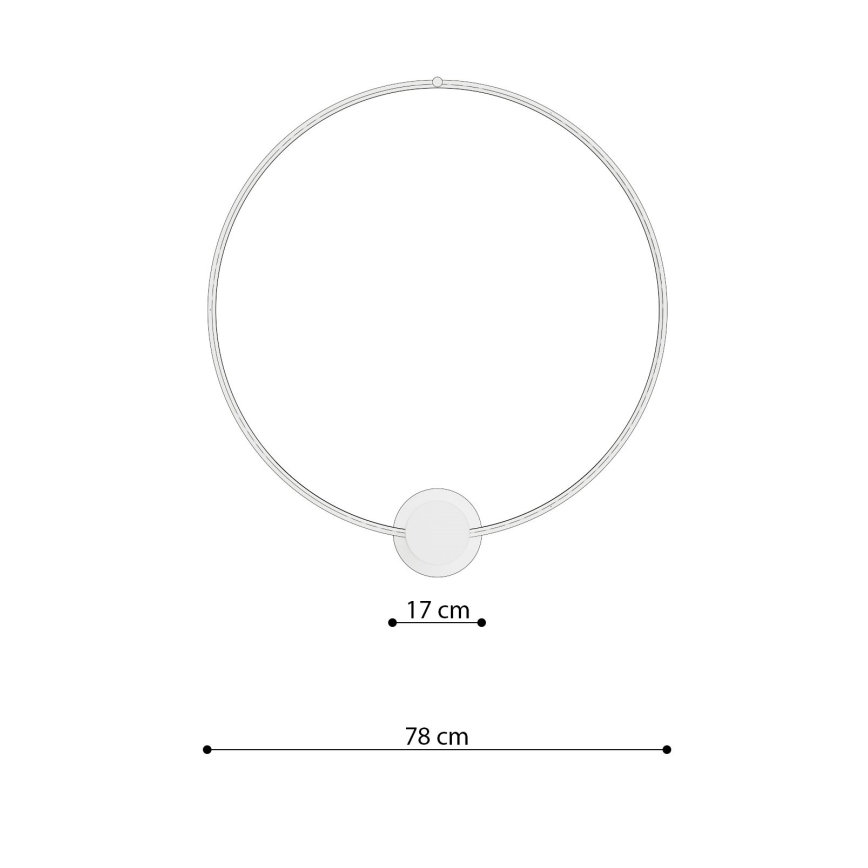 Thoro TH.252 - Plafoniera LED RIO LED/50W/230V CRI 90 3000K diametro 78 cm oro