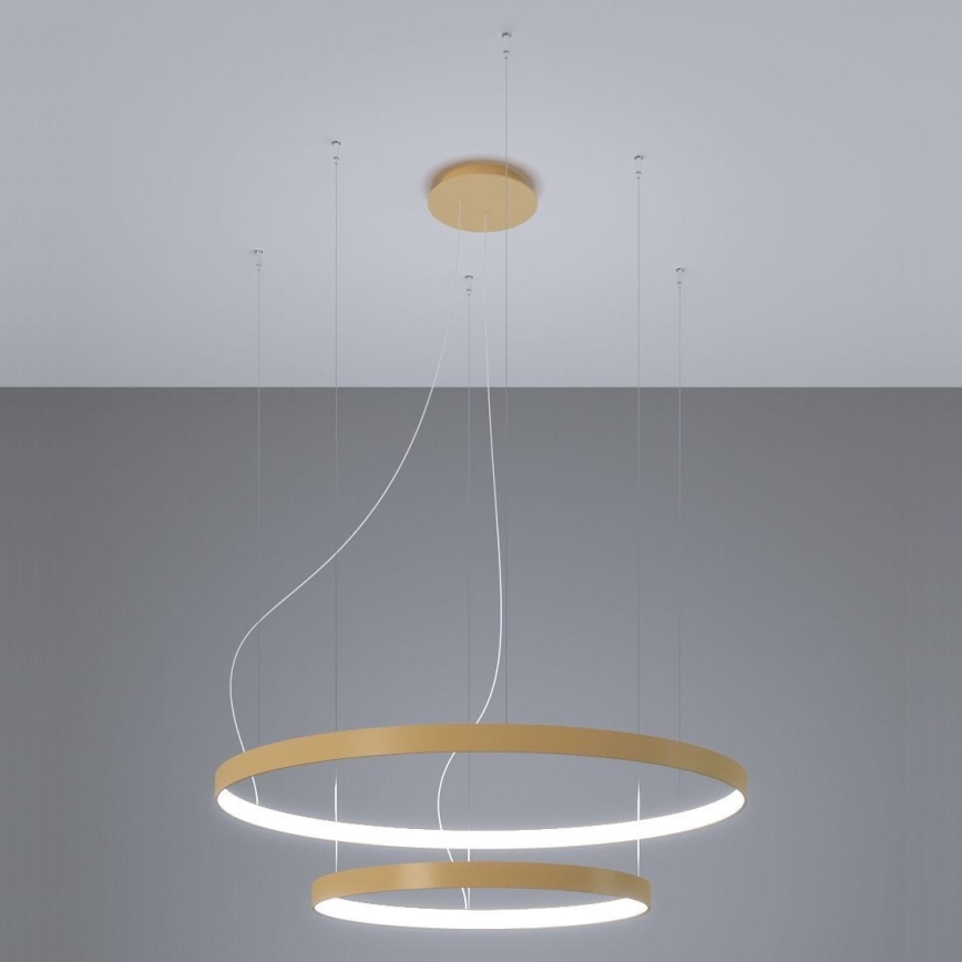 Thoro TH.268 - Lampadario LED a sospensione con filo RIO LED/80W/230V CRI 95 4000K oro