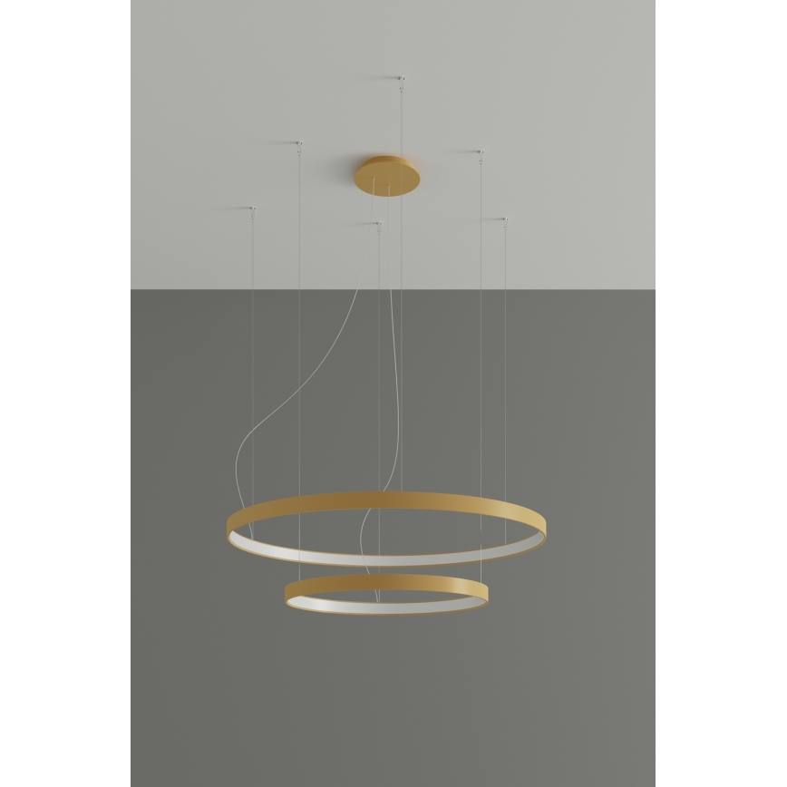 Thoro TH.268 - Lampadario LED a sospensione con filo RIO LED/80W/230V CRI 95 4000K oro