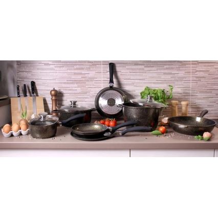 Tiefe Bratpfanne KITCHISIMO 20 cm, schwarz