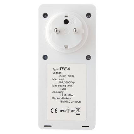 Timer digitale per esterni 230V/16A IP44