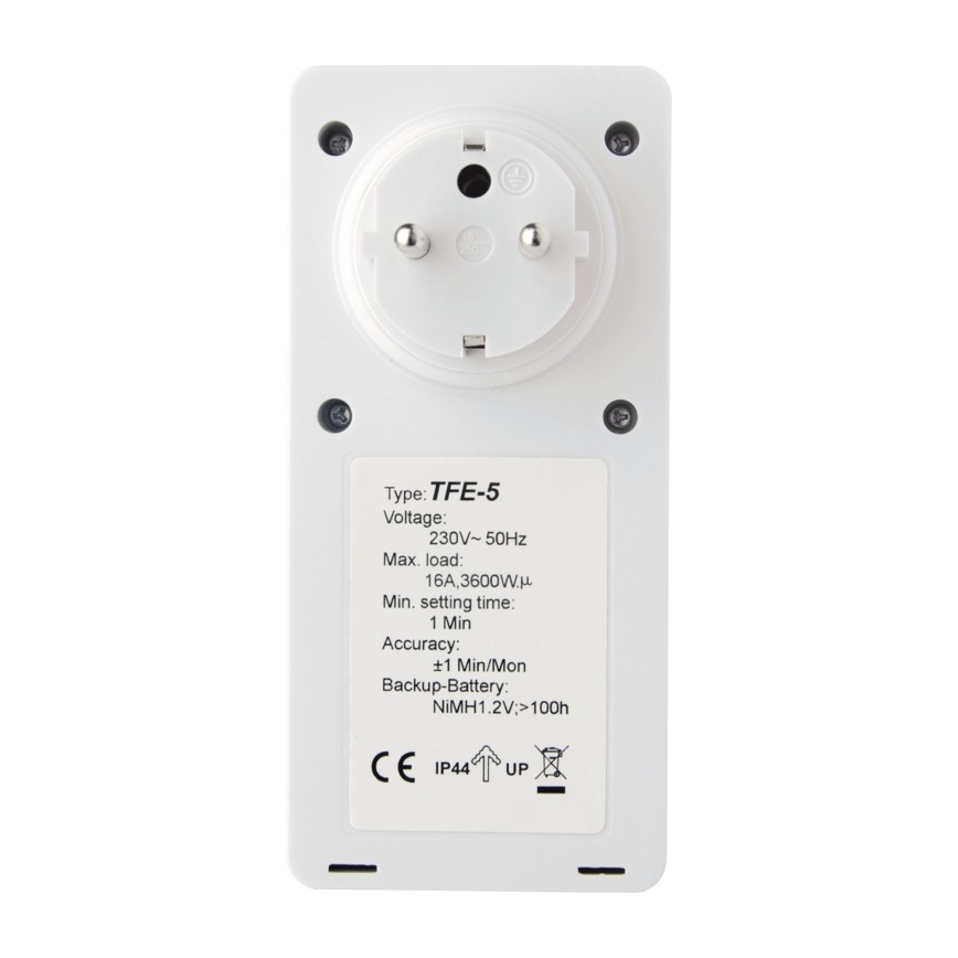 Timer digitale per esterni 230V/16A IP44