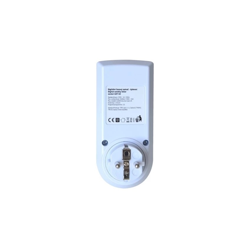Timer digitale settimanale 16A/230V