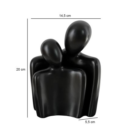 Tischdekoration 20x5,5x14,5 cm schwarz