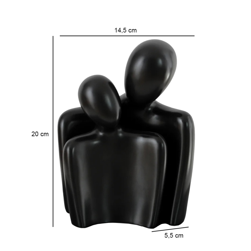 Tischdekoration 20x5,5x14,5 cm schwarz
