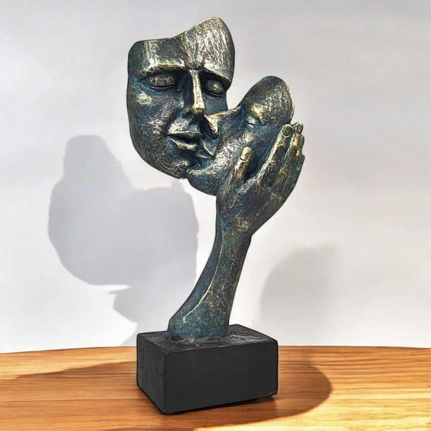 Tischdekoration 35 × 22 × 13 cm, aus Harz mit Patina