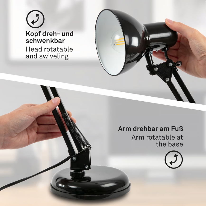 Tischlampe 1xE14/25W/230V schwarz