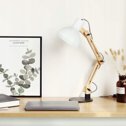 Tischlampe 1xE27/40W/230V weiß/schwarz