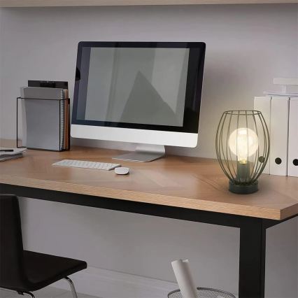 Tischlampe 1× E27, 25 W, 230 V – schwarz