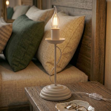Tischlampe ANTON 1xE14/60W/230V beige