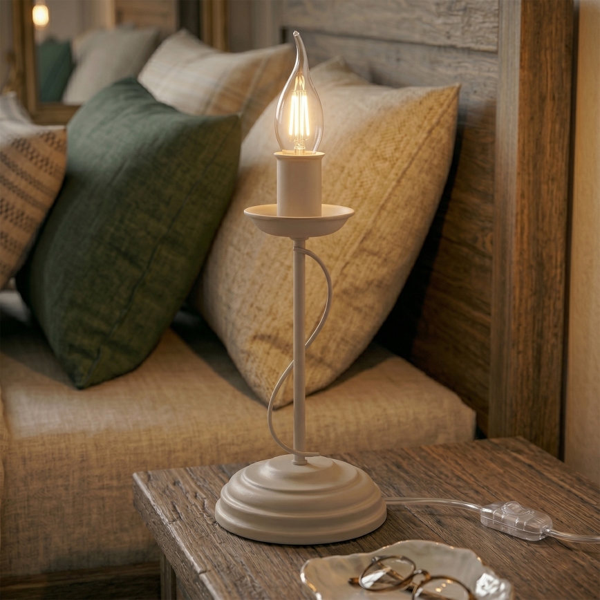 Tischlampe ANTON 1xE14/60W/230V beige