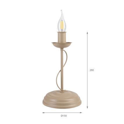 Tischlampe ANTON 1xE14/60W/230V beige