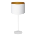 Tischlampe ARDEN 1xE27/60W/230V Ø 25 cm weiß/gold