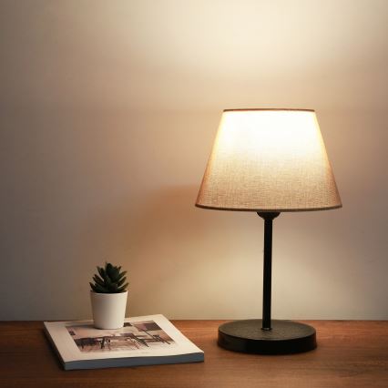 Tischlampe AYD 1xE27/40W/230V beige/schwarz