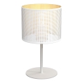 Tischlampe LOFT SHADE 1xE27/60W/230V Ø 18 cm weiß/gold