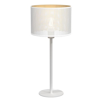 Tischlampe LOFT SHADE 1xE27/60W/230V Ø 25 cm weiß/gold