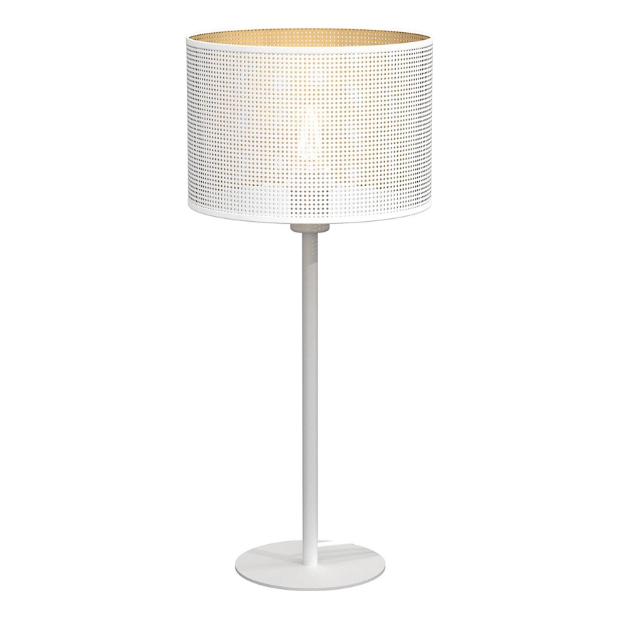 Tischlampe LOFT SHADE 1xE27/60W/230V Ø 25 cm weiß/gold