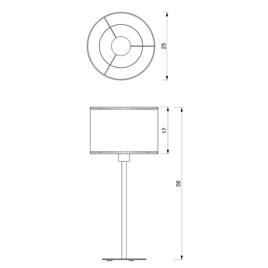 Tischlampe LOFT SHADE 1xE27/60W/230V Ø 25 cm weiß/gold