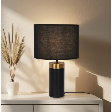 Tischlampe LUCIANO 1xE27/40W/230V schwarz/gold