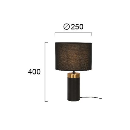 Tischlampe LUCIANO 1xE27/40W/230V schwarz/gold