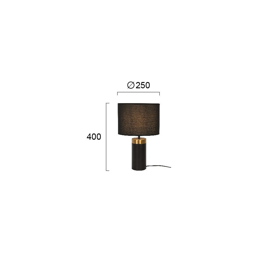 Tischlampe LUCIANO 1xE27/40W/230V schwarz/gold