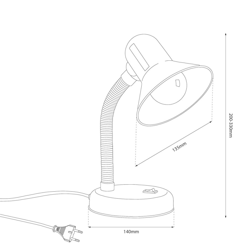 Tischlampe MENTOR 1x E27/15 W/230 V, grün