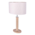 Tischlampe MERCEDES 1xE27/40W/230V 60 cm cremefarben/Eiche