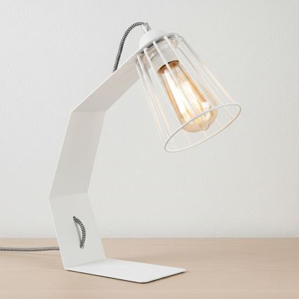 Tischlampe NANDO 1xE27/15W/230V weiß