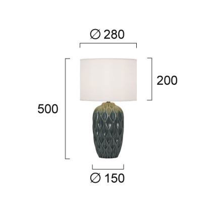Tischlampe PINEAPLE 1xE27/40W/230V weiß/grün