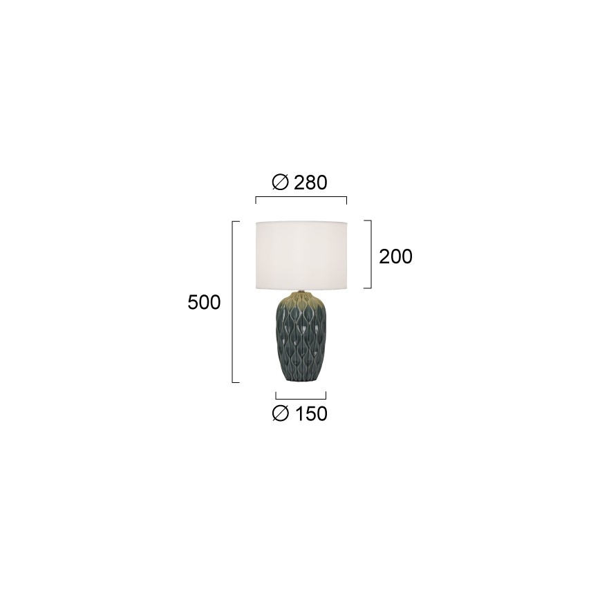 Tischlampe PINEAPLE 1xE27/40W/230V weiß/grün