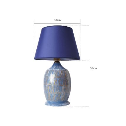 Tischlampe RAMZES 1xE27/40W/230V blau