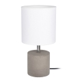 Tischlampe STRONG ROUND 1xE27/25W/230V Beton – FSC-zertifiziert