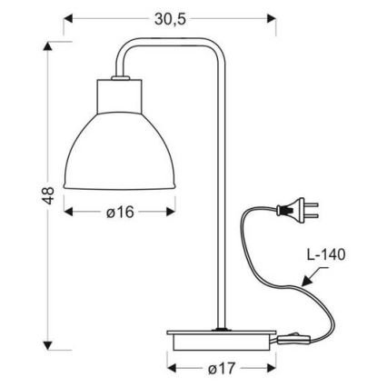 Tischlampe VARIO 1xE27/60W/230V