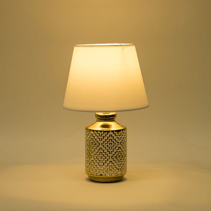 Tischleuchte 1xE14/40W/230V weiß/golden