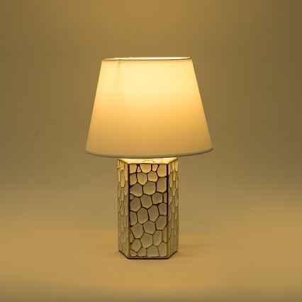 Tischleuchte 1xE14/40W/230V weiß/golden