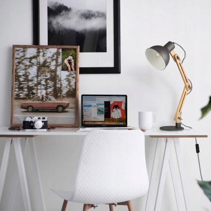 Tischleuchte 1xE27/40W/230V grau