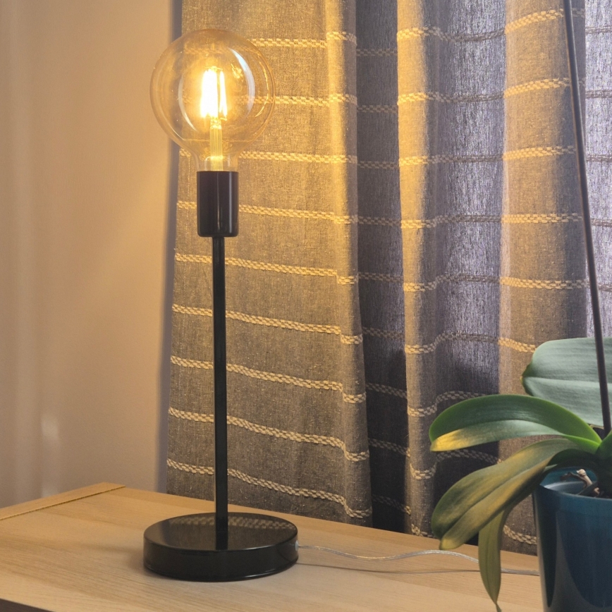 Tischleuchte ASTRID 1xE27/60W/230V glänzend schwarz