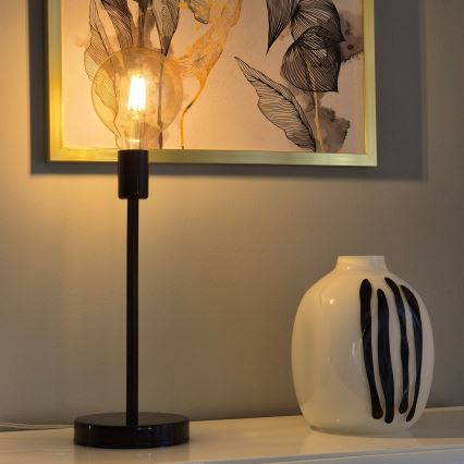 Tischleuchte ASTRID 1xE27/60W/230V glänzend schwarz