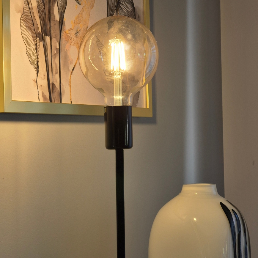 Tischleuchte ASTRID 1xE27/60W/230V glänzend schwarz