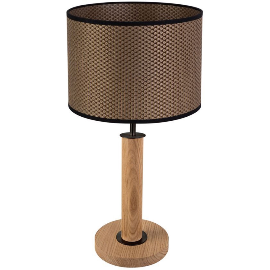 Tischleuchte BENITA 1xE27/60W/230V 48 cm braun/Eiche