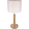 Tischleuchte BENITA 1xE27/60W/230V 48 cm cremefarben/Eiche