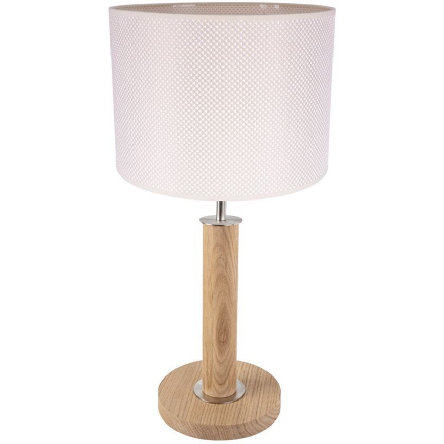 Tischleuchte BENITA 1xE27/60W/230V 48 cm cremefarben/Eiche