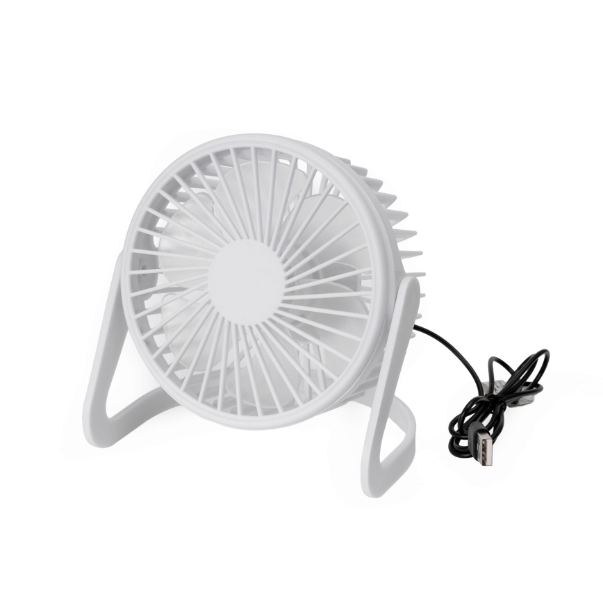 Tischventilator USB d 15 cm weiß